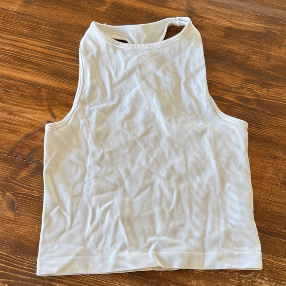 Free People Cream Ribbed Tank Top - Picture 1 of 3